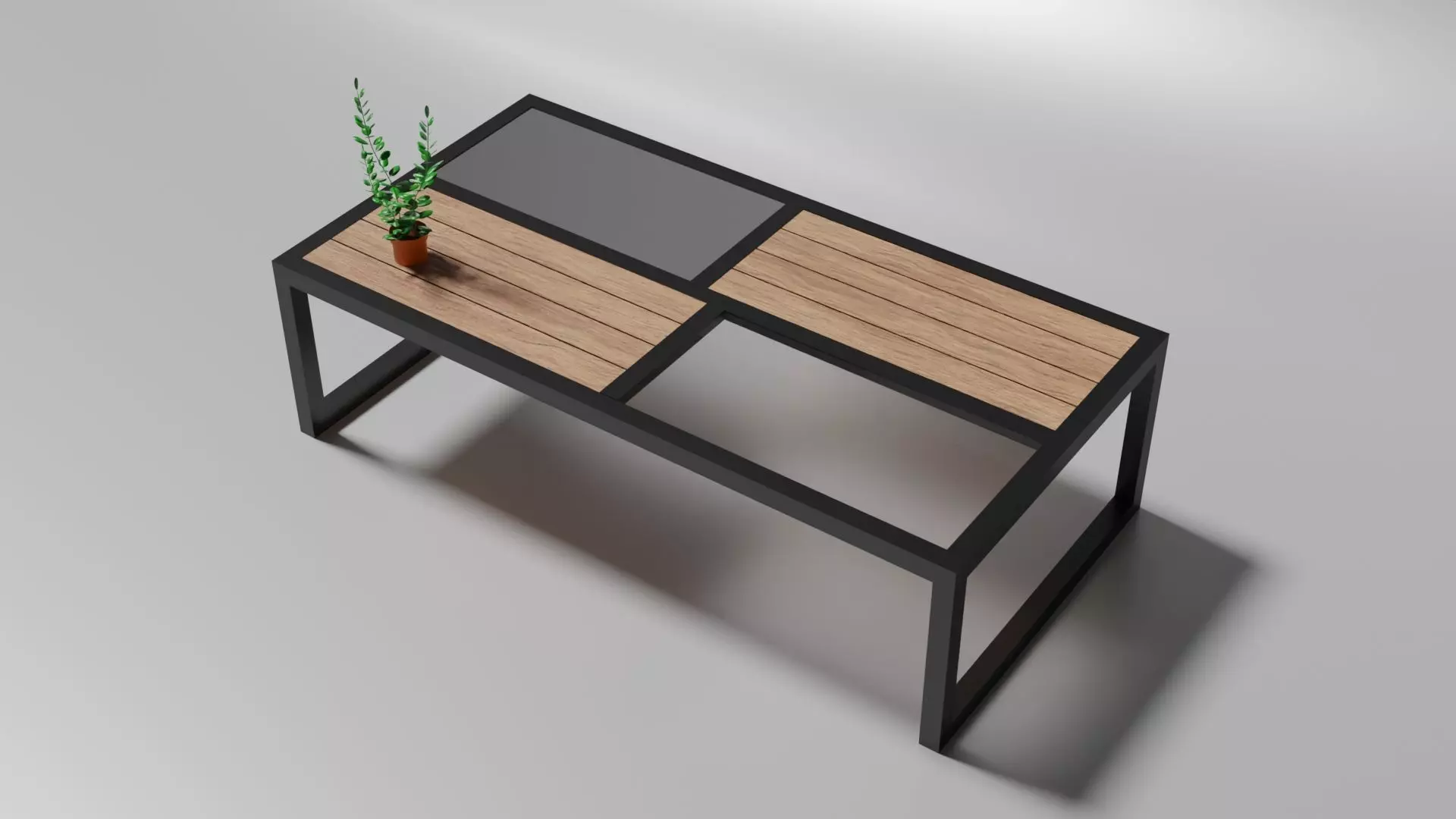 Coffee Table Low-poly 3D model_0