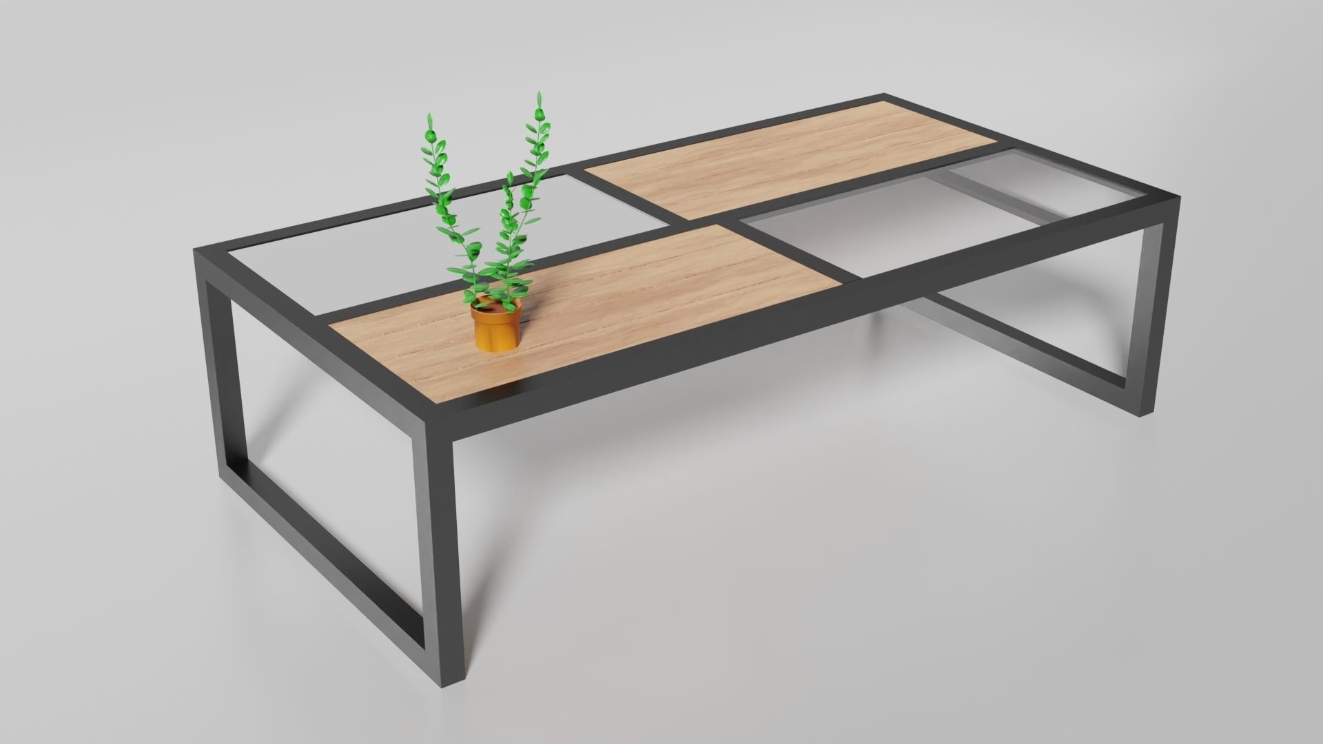 Coffee Table Low-poly 3D model_1