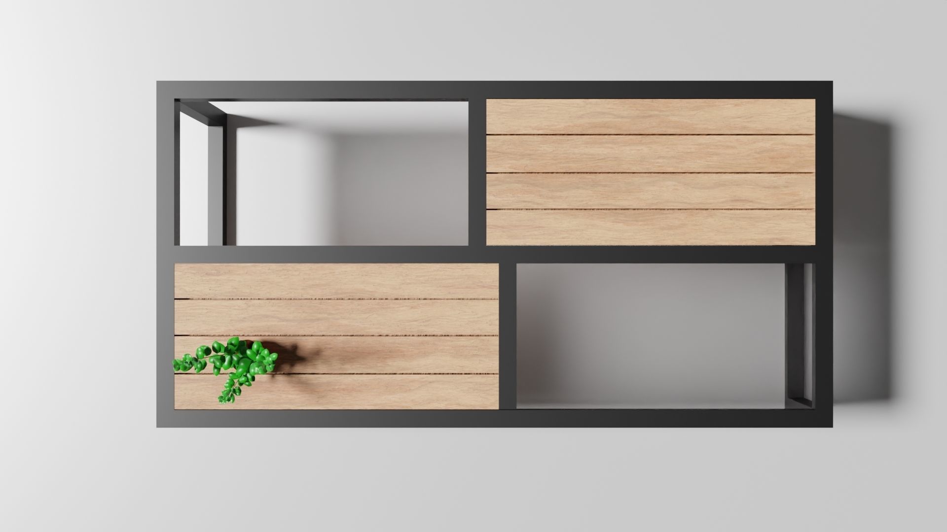 Coffee Table Low-poly 3D model_2