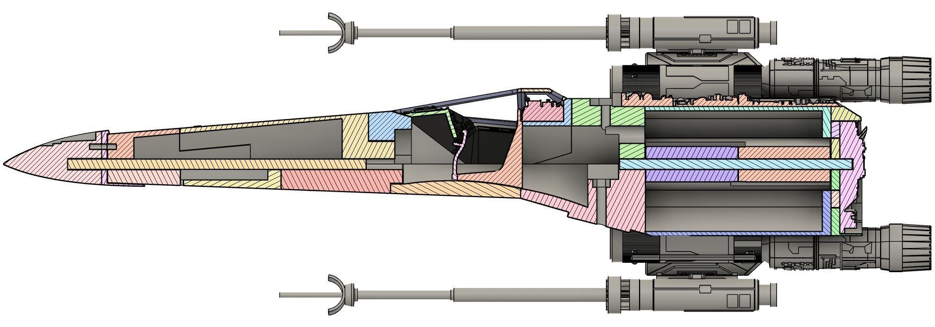 Model-X MK I 1-12 scale -  3D print model_58