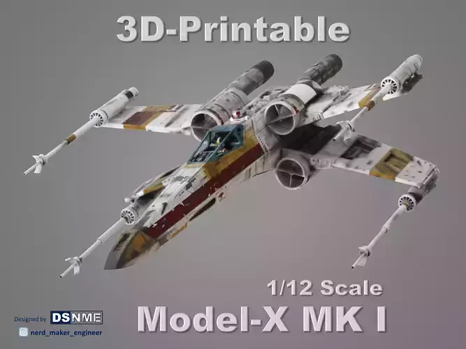 Model-X MK I 1-12 scale -  3D print model