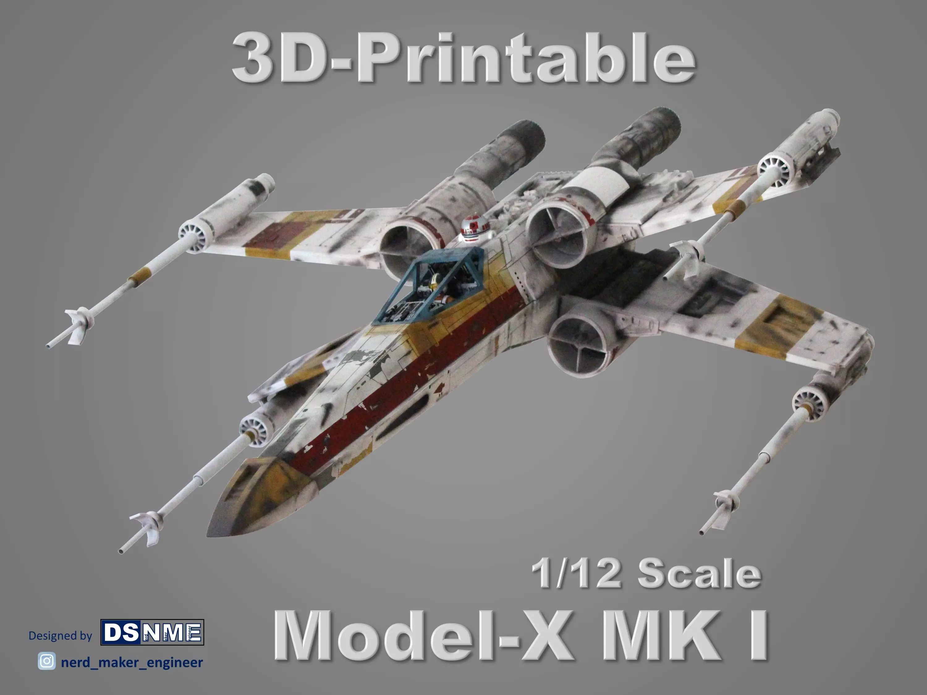 Model-X MK I 1-12 scale -  3D print model_0