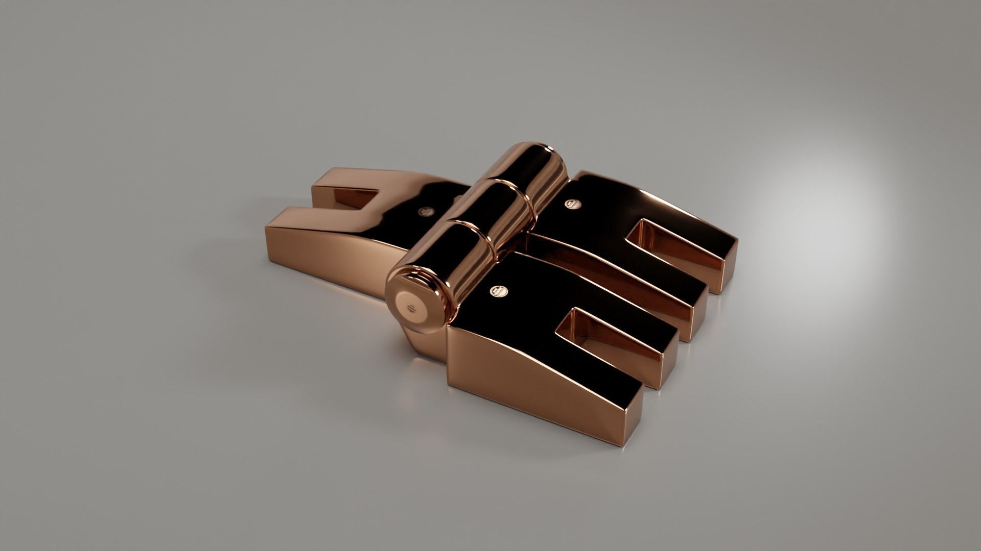 Door hinge 3D model_10