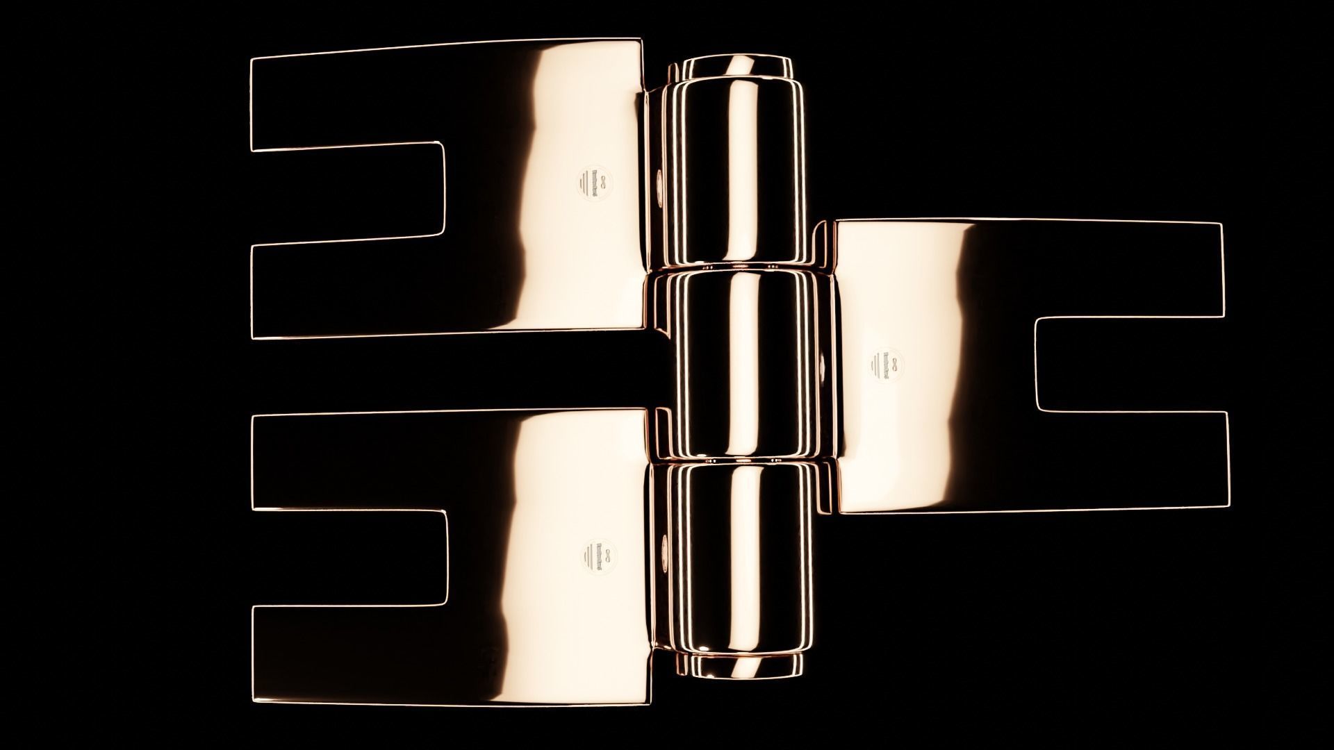 Door hinge 3D model_11