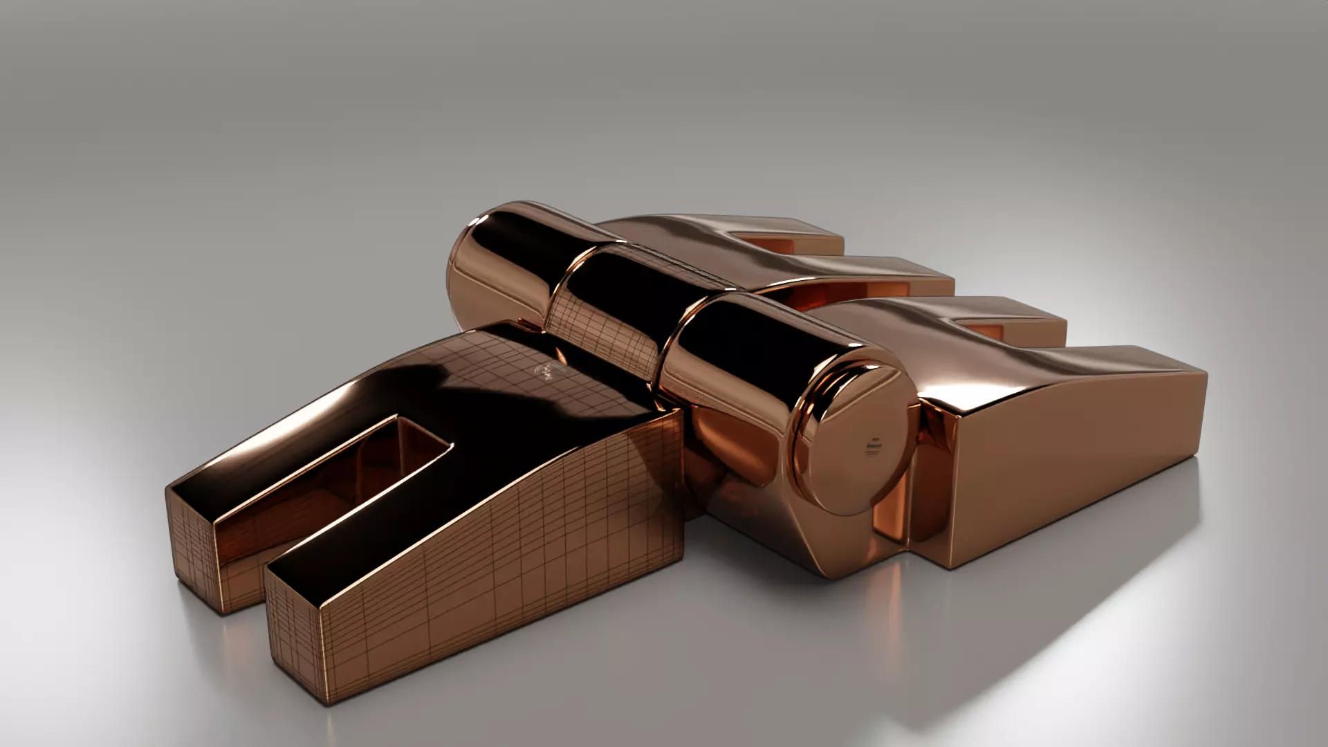 Door hinge 3D model_0