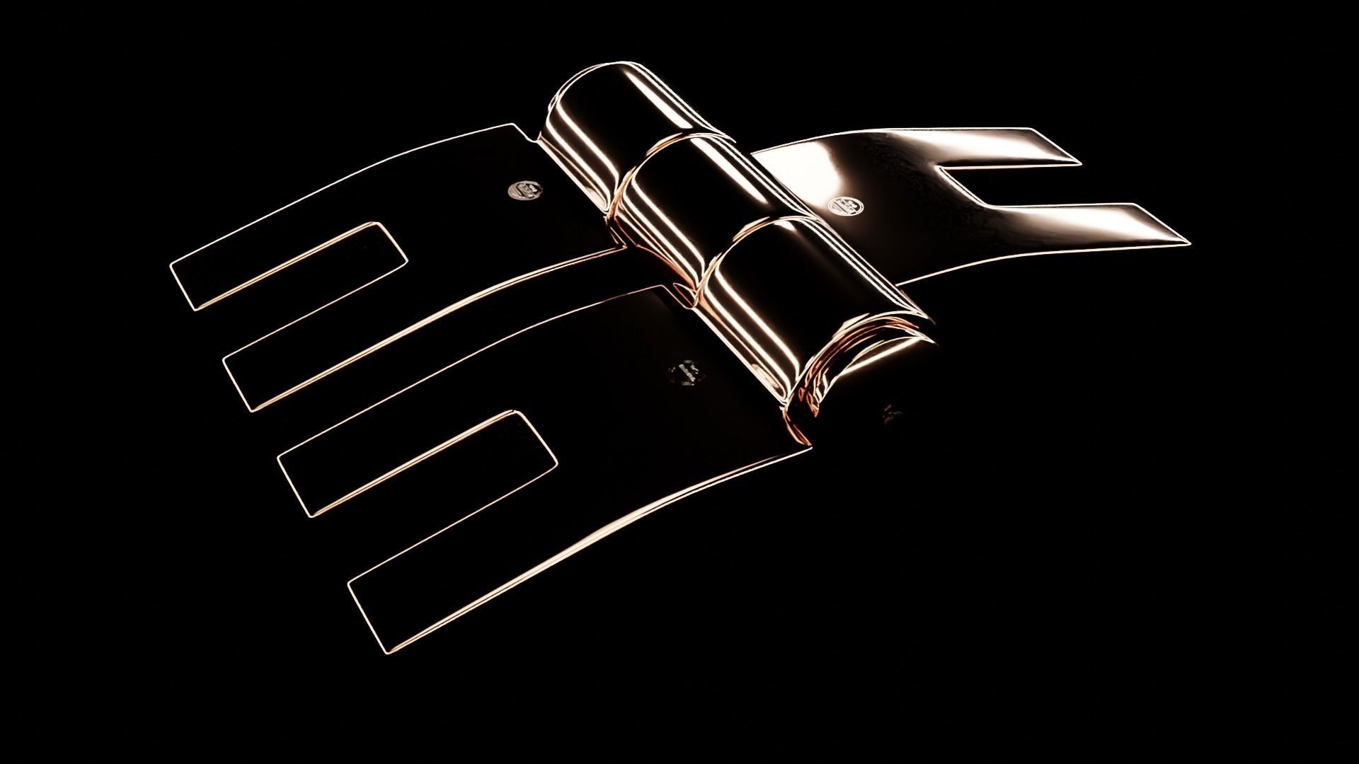 Door hinge 3D model_12