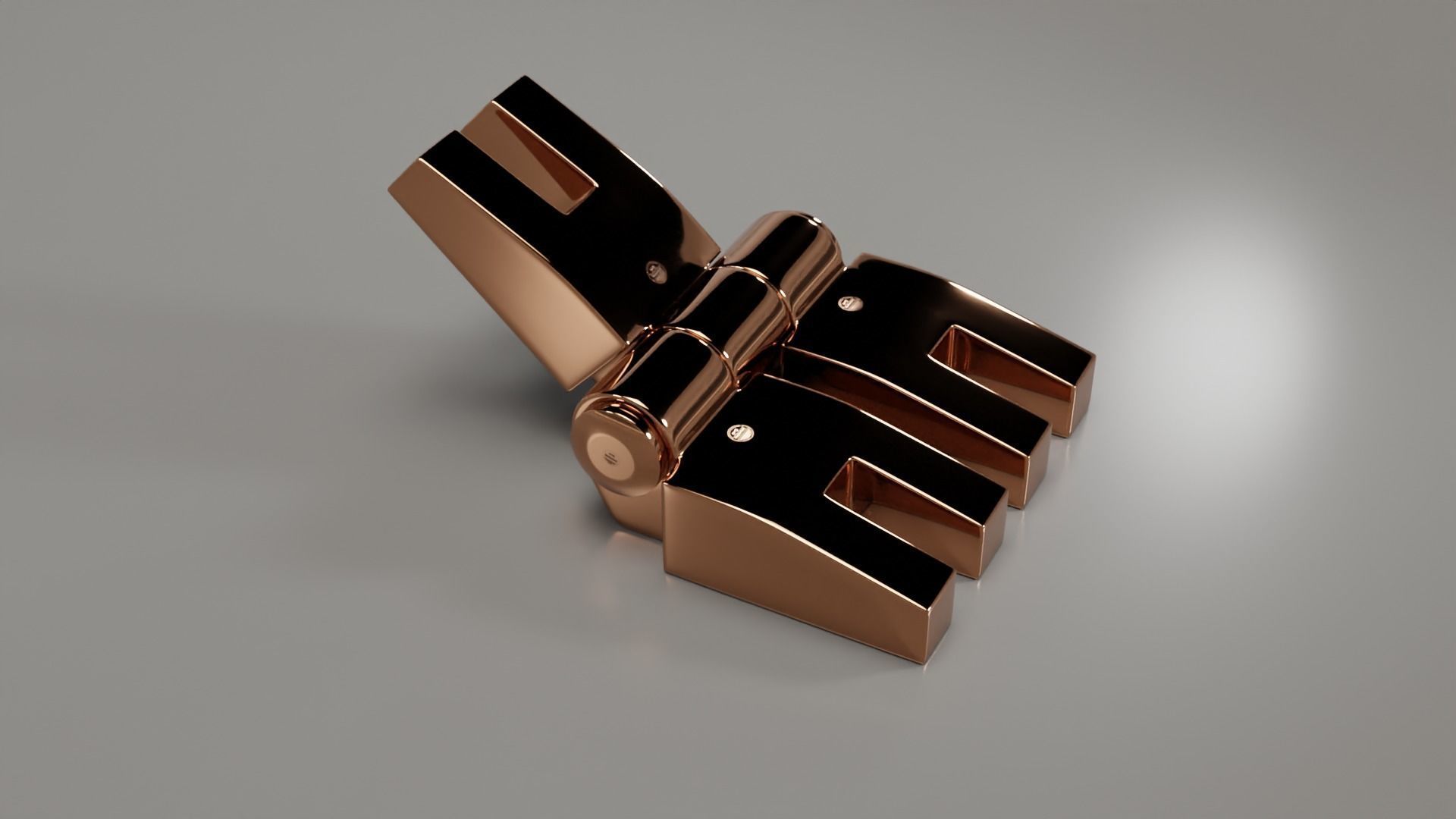 Door hinge 3D model_2