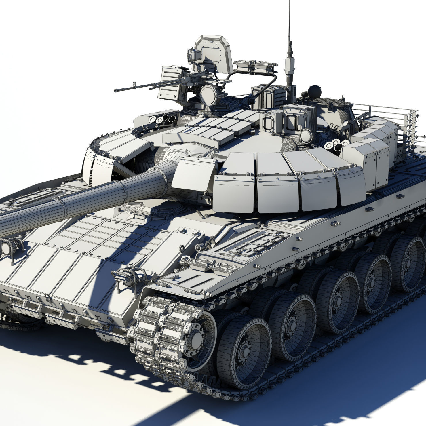 T-80BVM Army Modernization military tank 3D model_16