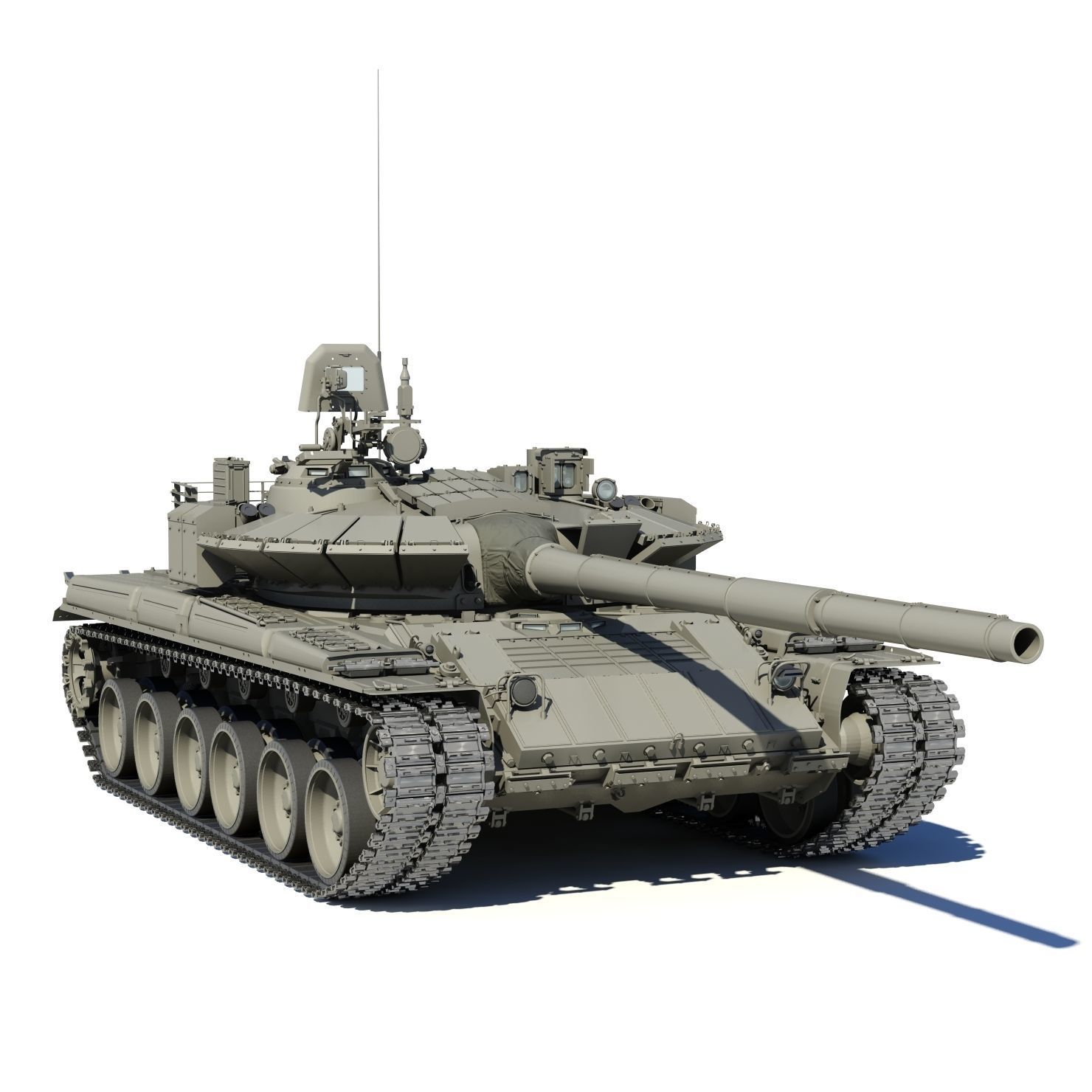 T-80BVM Army Modernization military tank 3D model_4