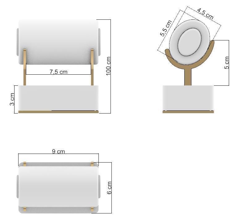 Men Display Module -Jewelry Mannequins 3D  3D model_5