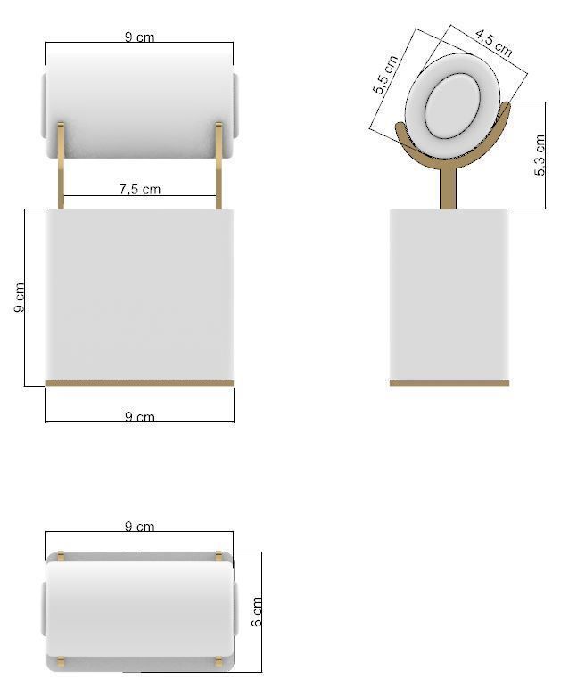 Men Display Module -Jewelry Mannequins 3D  3D model_4