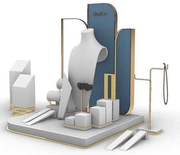 Men Display Module -Jewelry Mannequins 3D  3D model