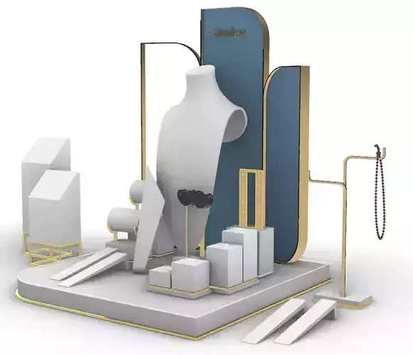 Men Display Module -Jewelry Mannequins 3D  3D model