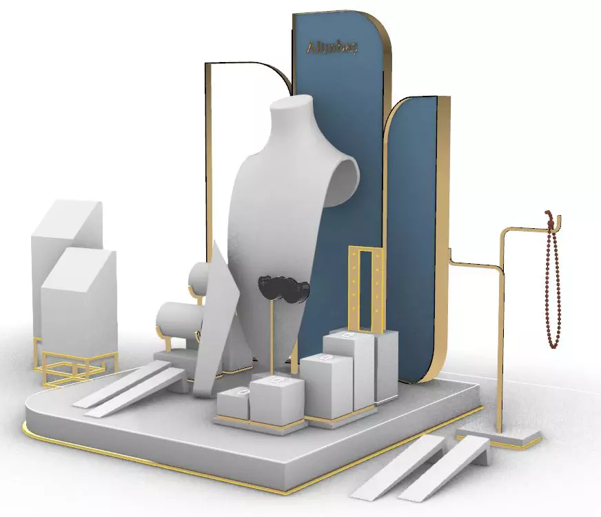 Men Display Module -Jewelry Mannequins 3D  3D model_0