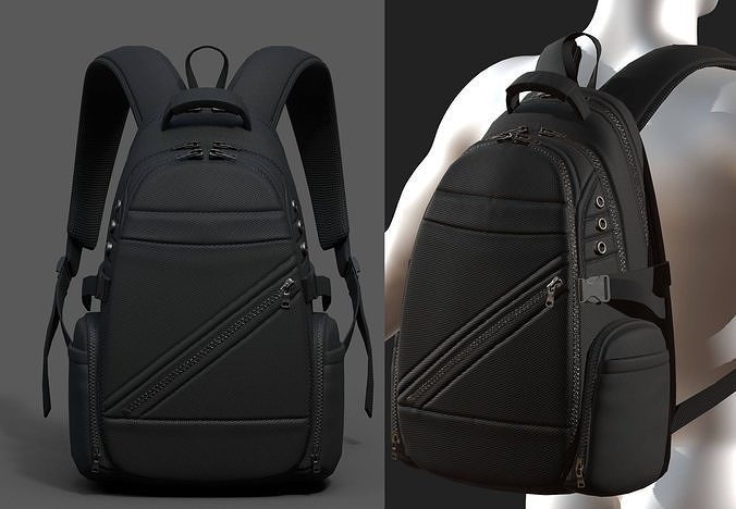 Backpack Camping Generic military human bag storqge baggage  Low-poly 3D model