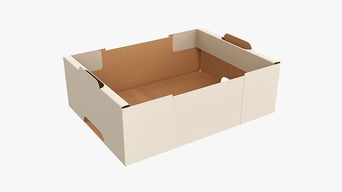 Retail tray cardboard box 05 3D model