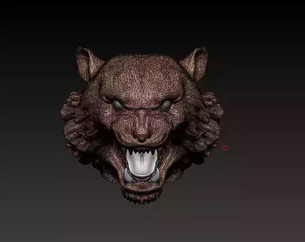 Tiger head Low res 3D model
