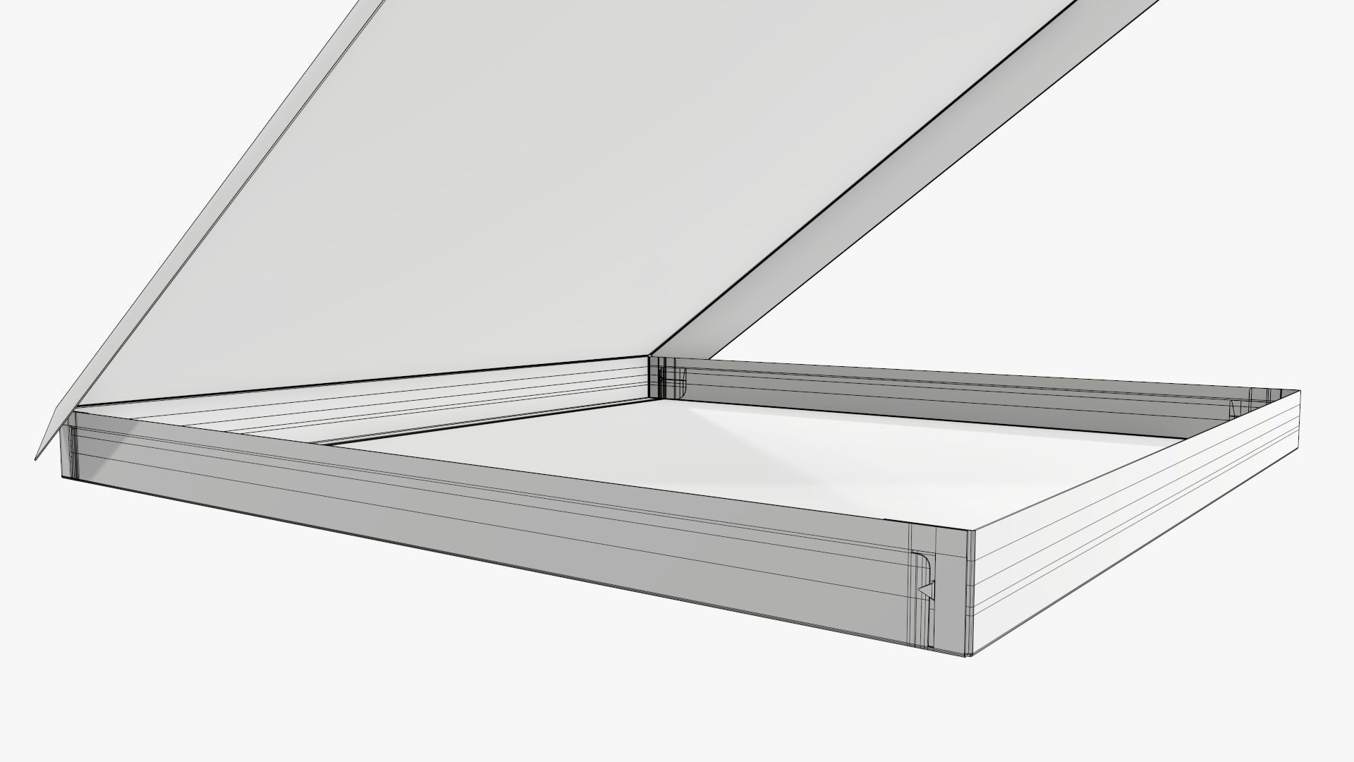 Pizza open cardboard box 01 3D model_8