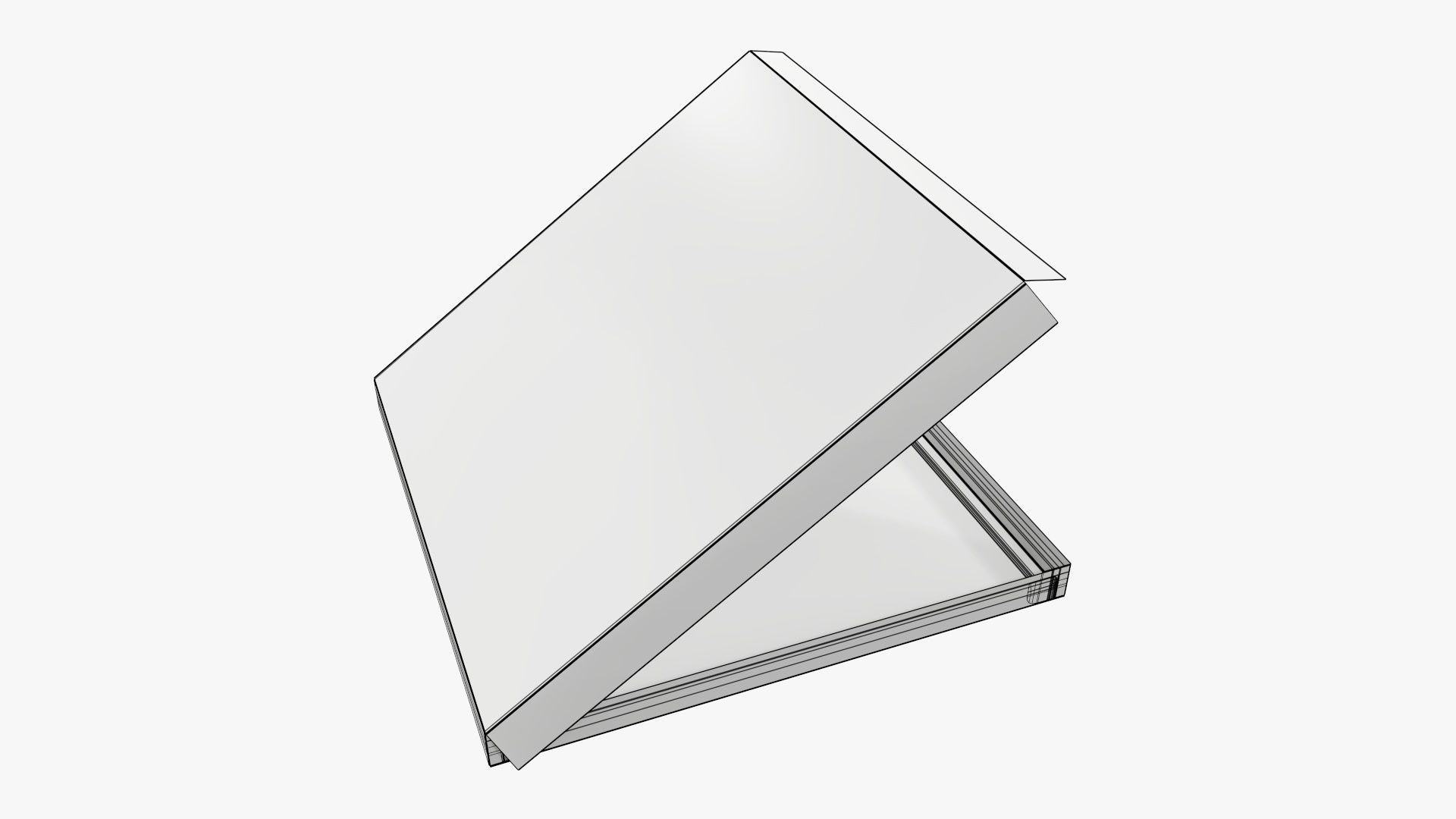 Pizza open cardboard box 01 3D model_9