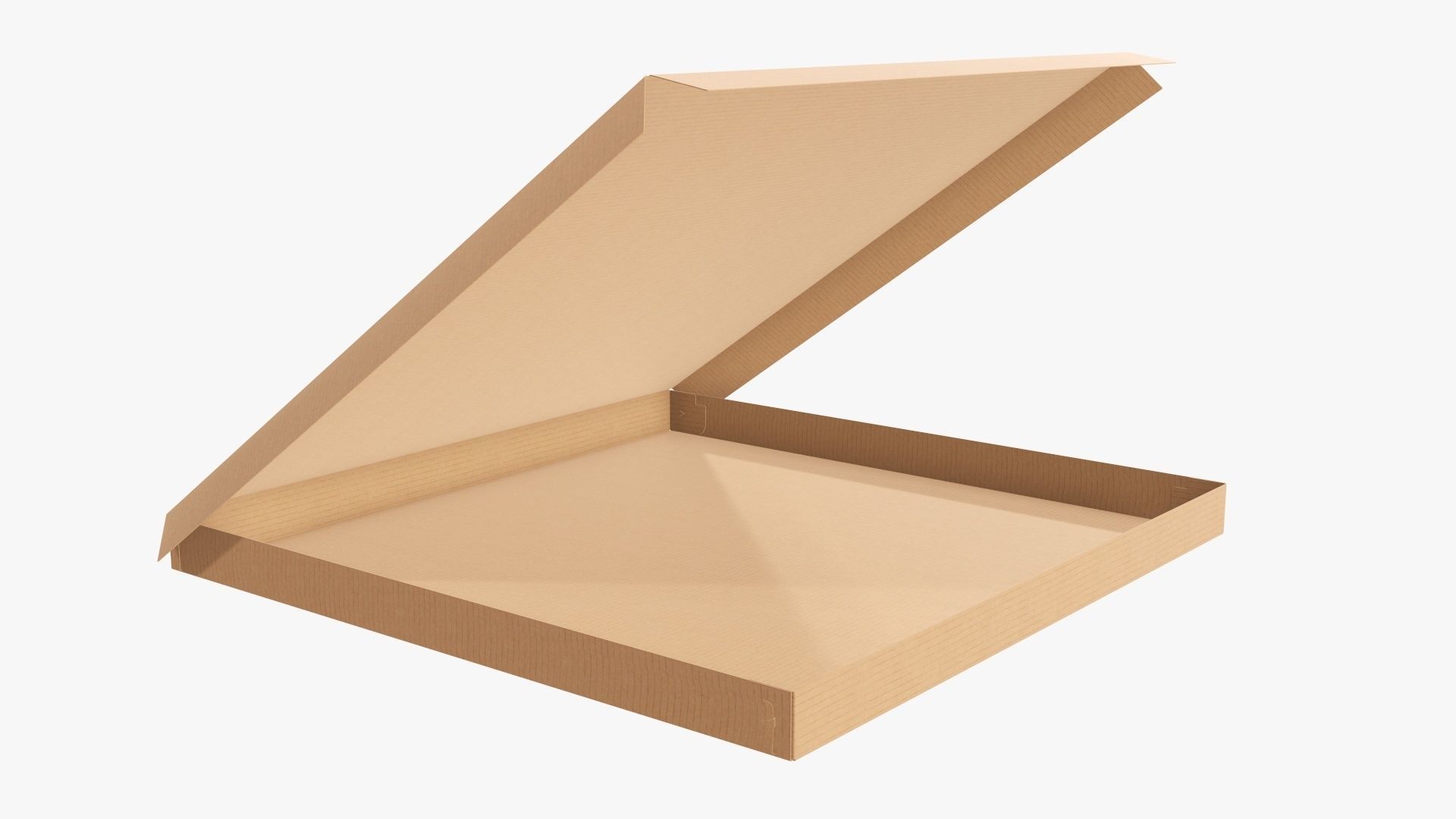 Pizza open cardboard box 01 3D model_1
