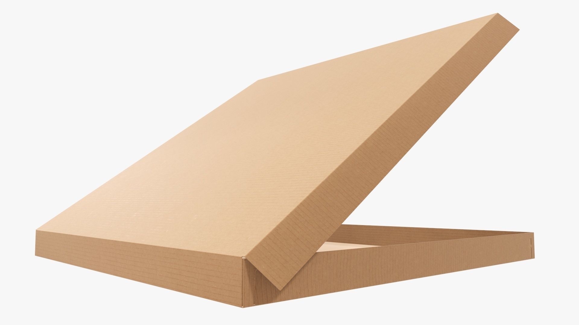 Pizza open cardboard box 01 3D model_2