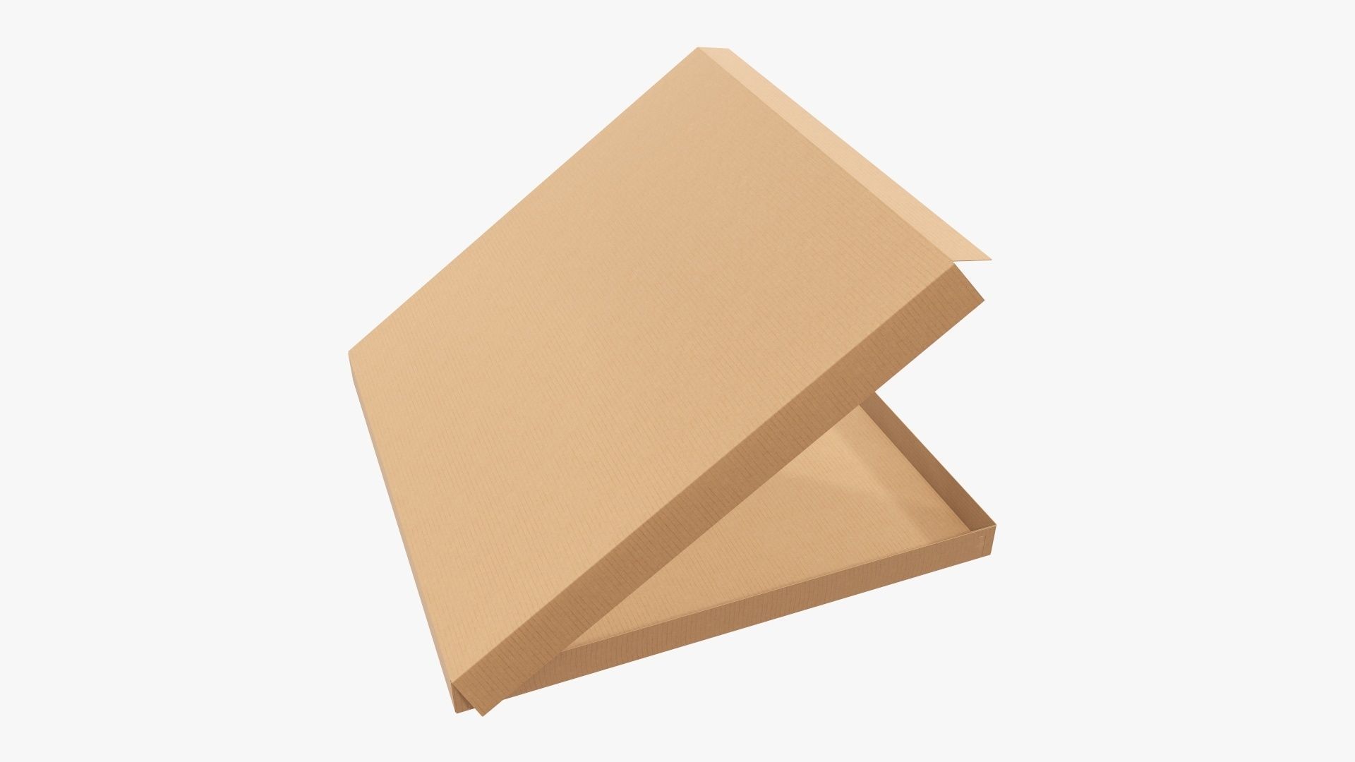 Pizza open cardboard box 01 3D model_4