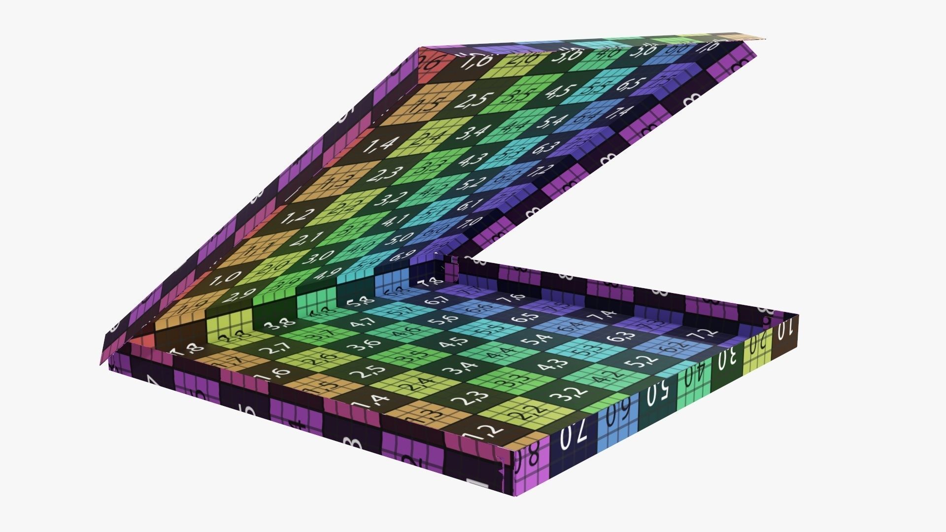 Pizza open cardboard box 01 3D model_11