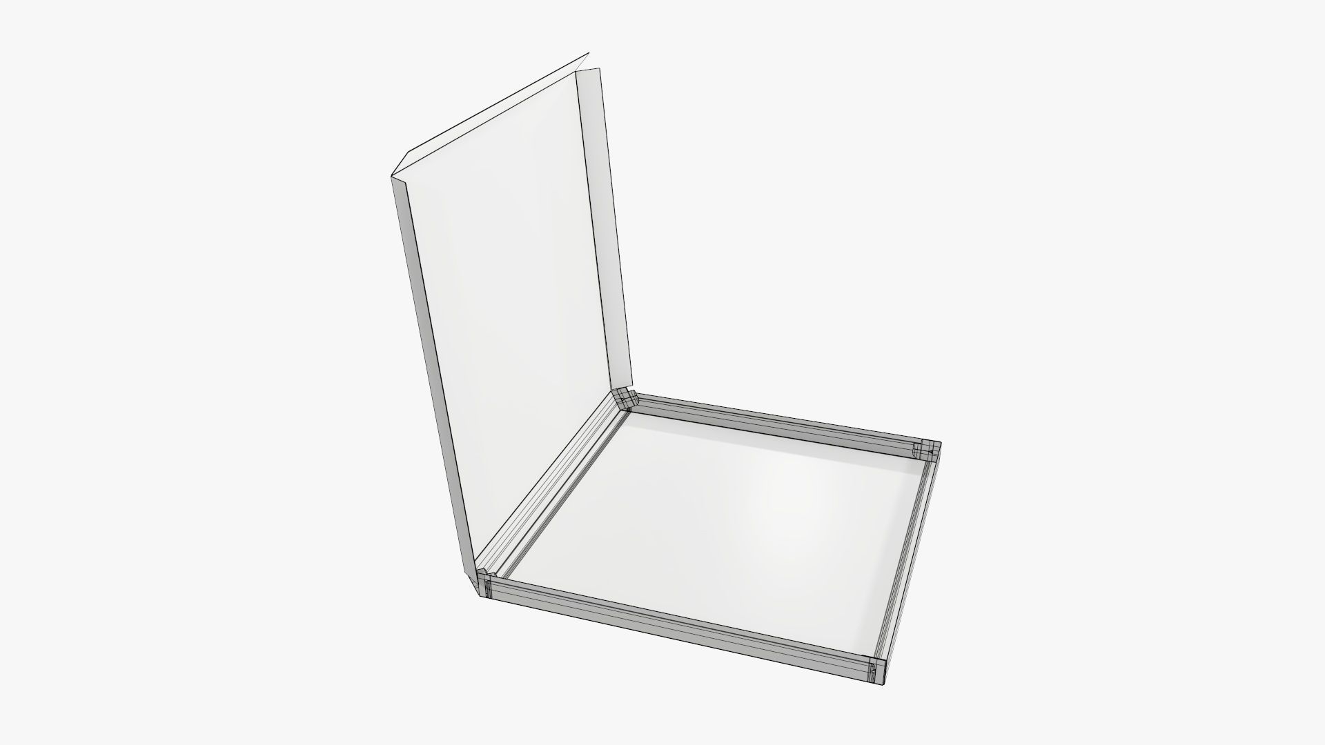 Pizza open cardboard box 02 3D model_7