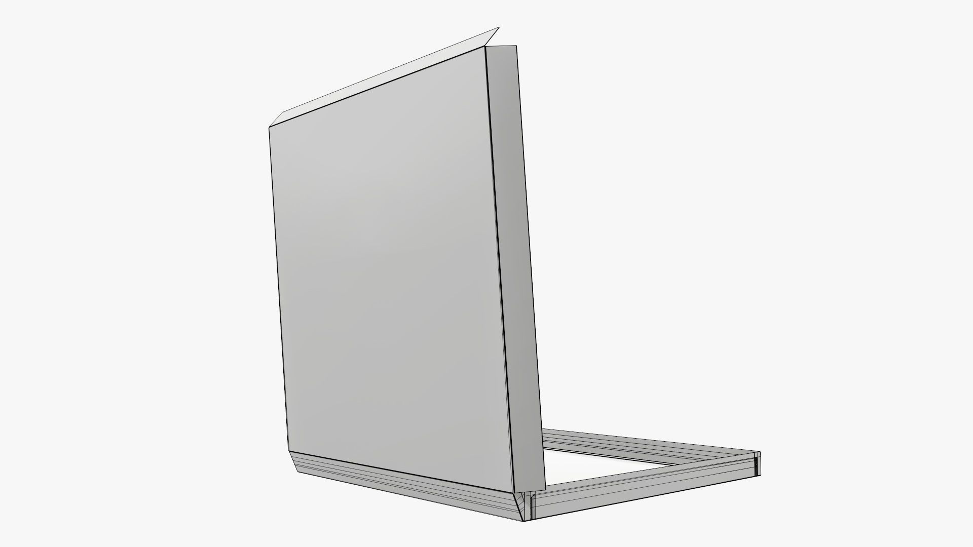 Pizza open cardboard box 02 3D model_6