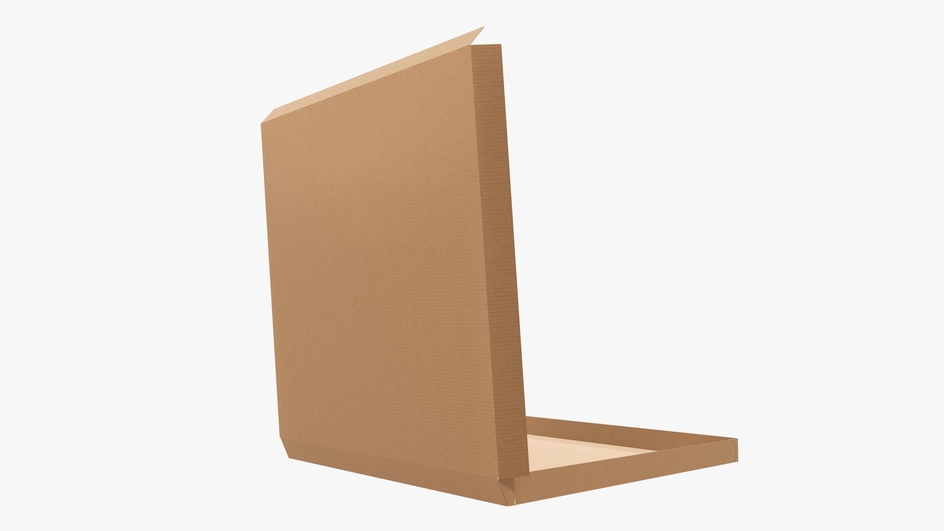 Pizza open cardboard box 02 3D model_1