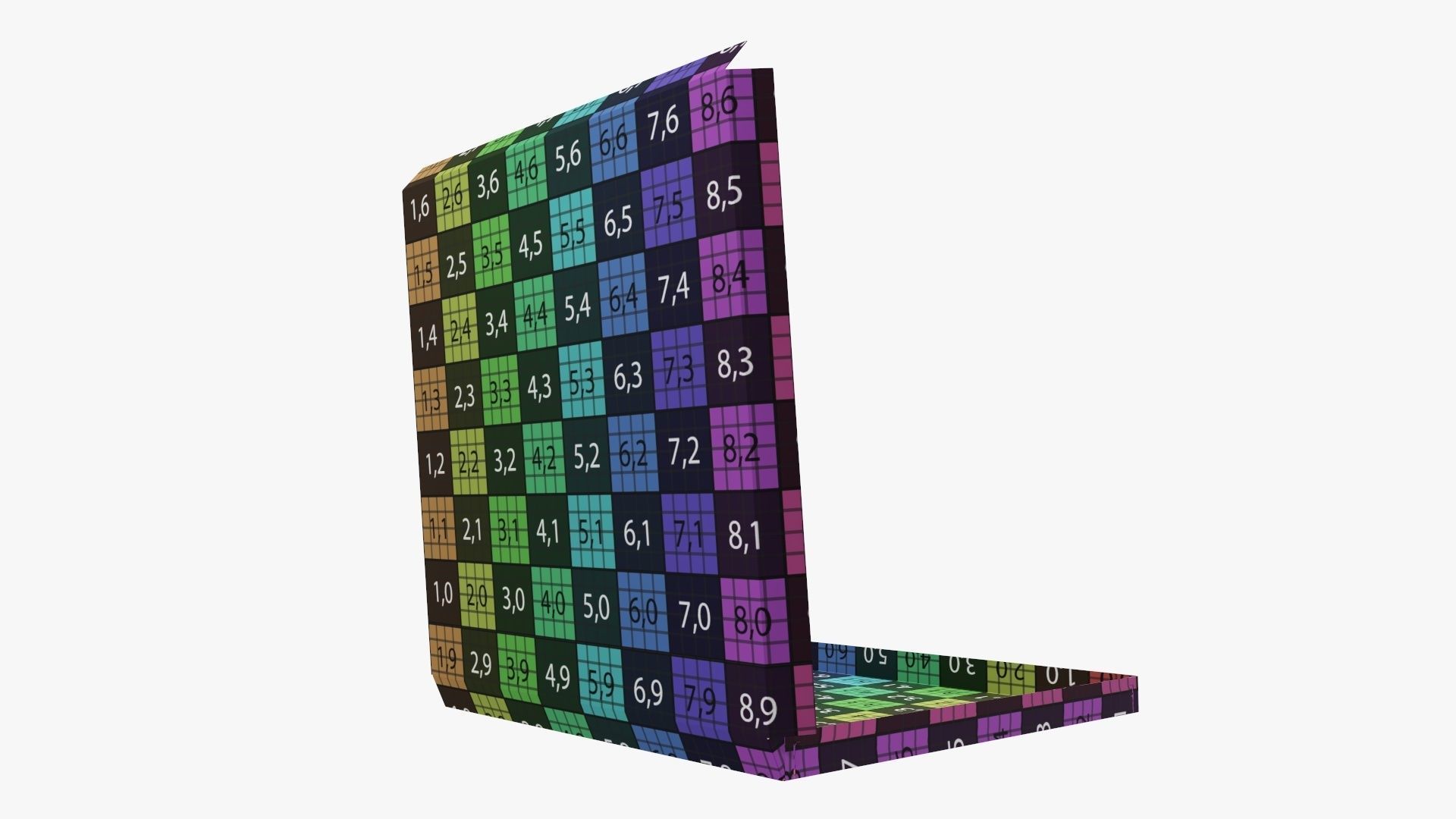 Pizza open cardboard box 02 3D model_11