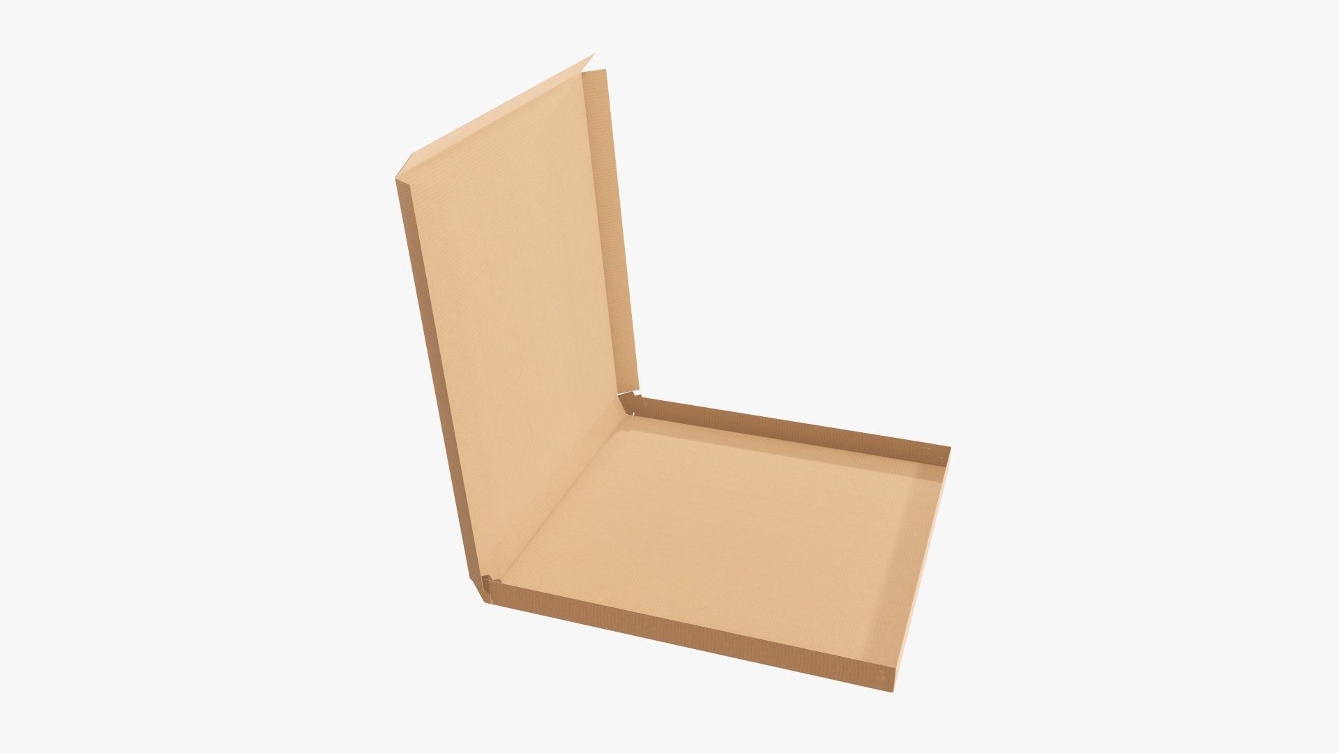 Pizza open cardboard box 02 3D model_2