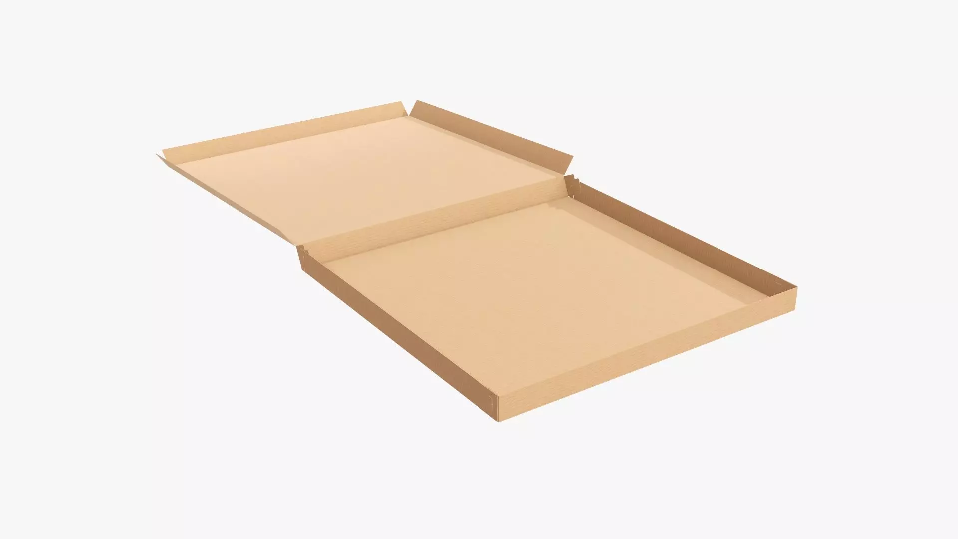 Pizza open cardboard box 03 3D model