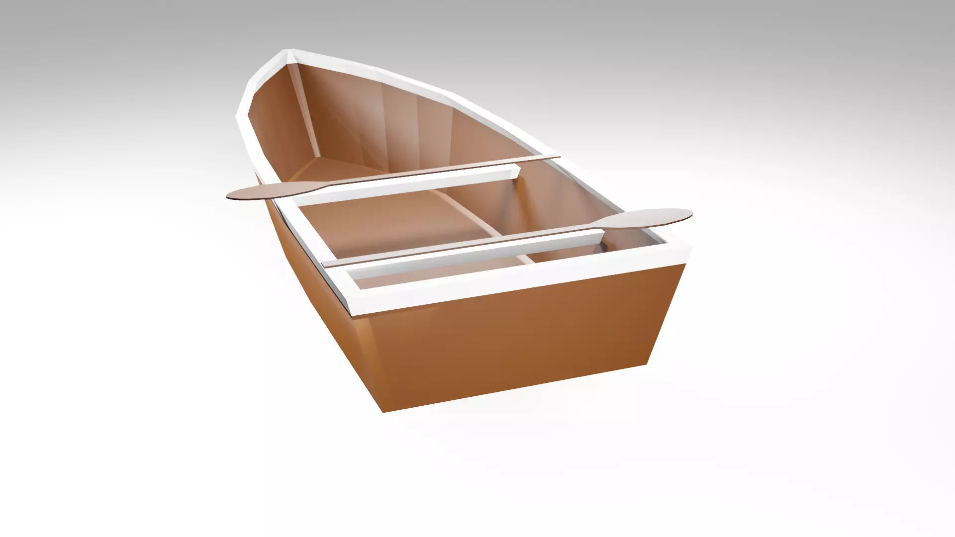 Row Boat Free low-poly 3D model
