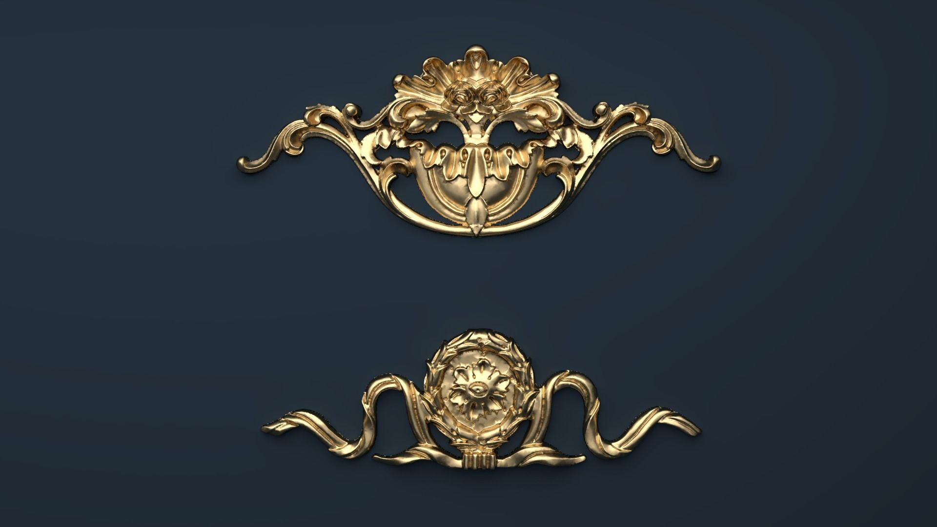 Classic decor ornament v-3D model07 3D model_2