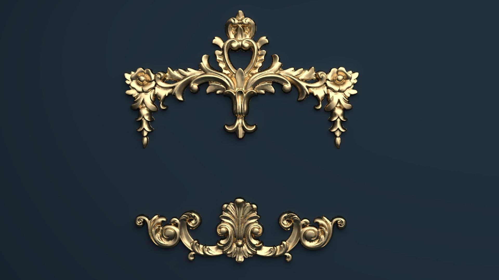 Classic decor ornament v-3D model07 3D model_1