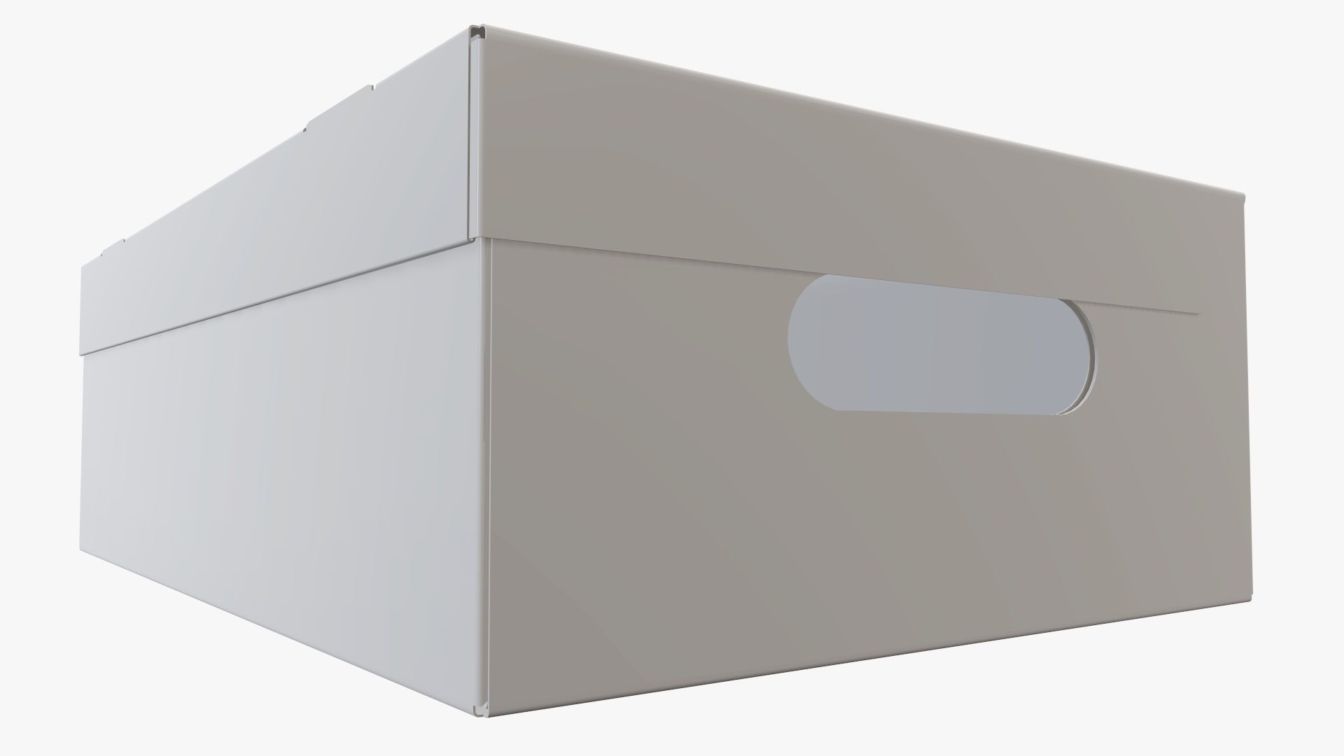 Closed shoes cardboard box  3D model_9