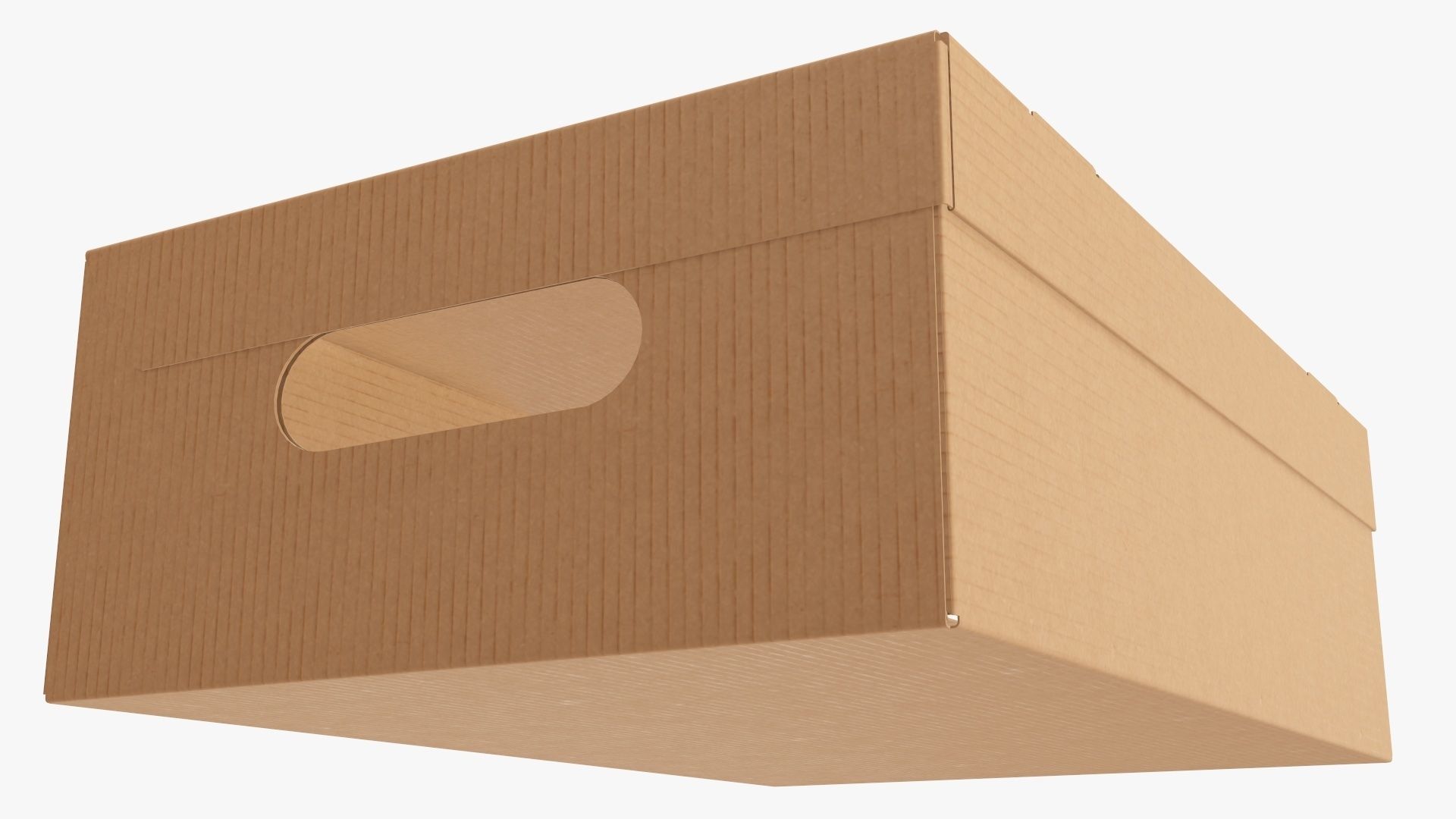 Closed shoes cardboard box  3D model_5