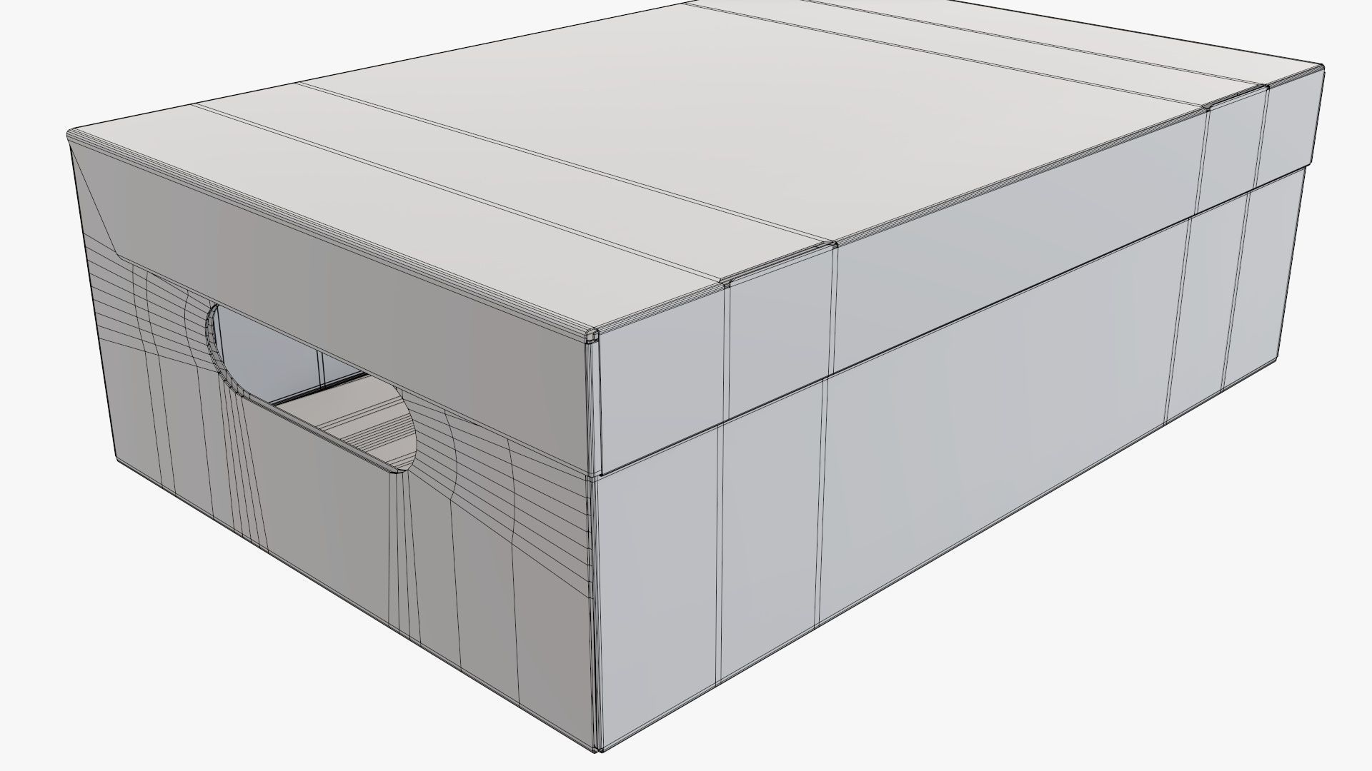 Closed shoes cardboard box  3D model_11