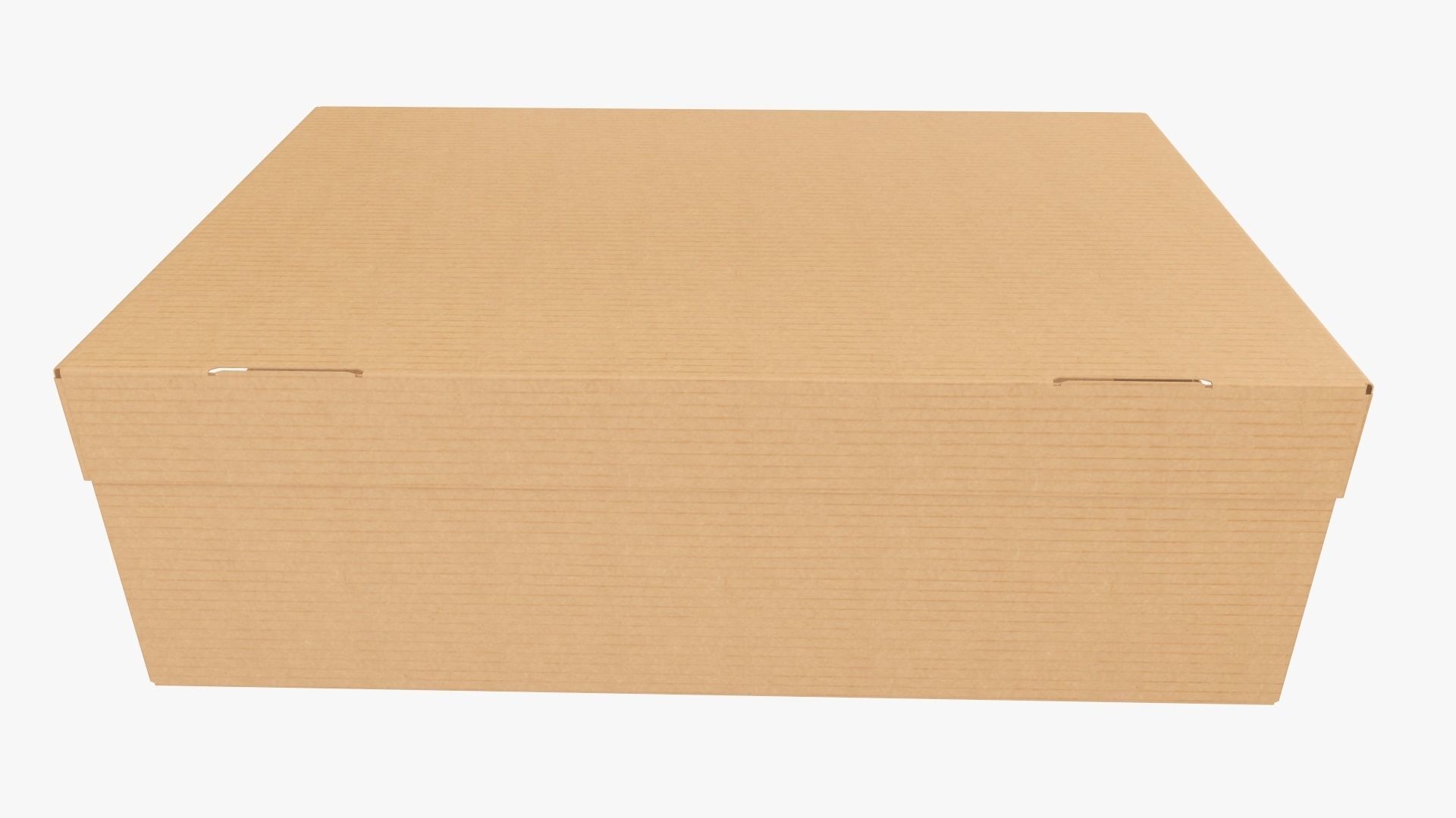 Closed shoes cardboard box  3D model_2