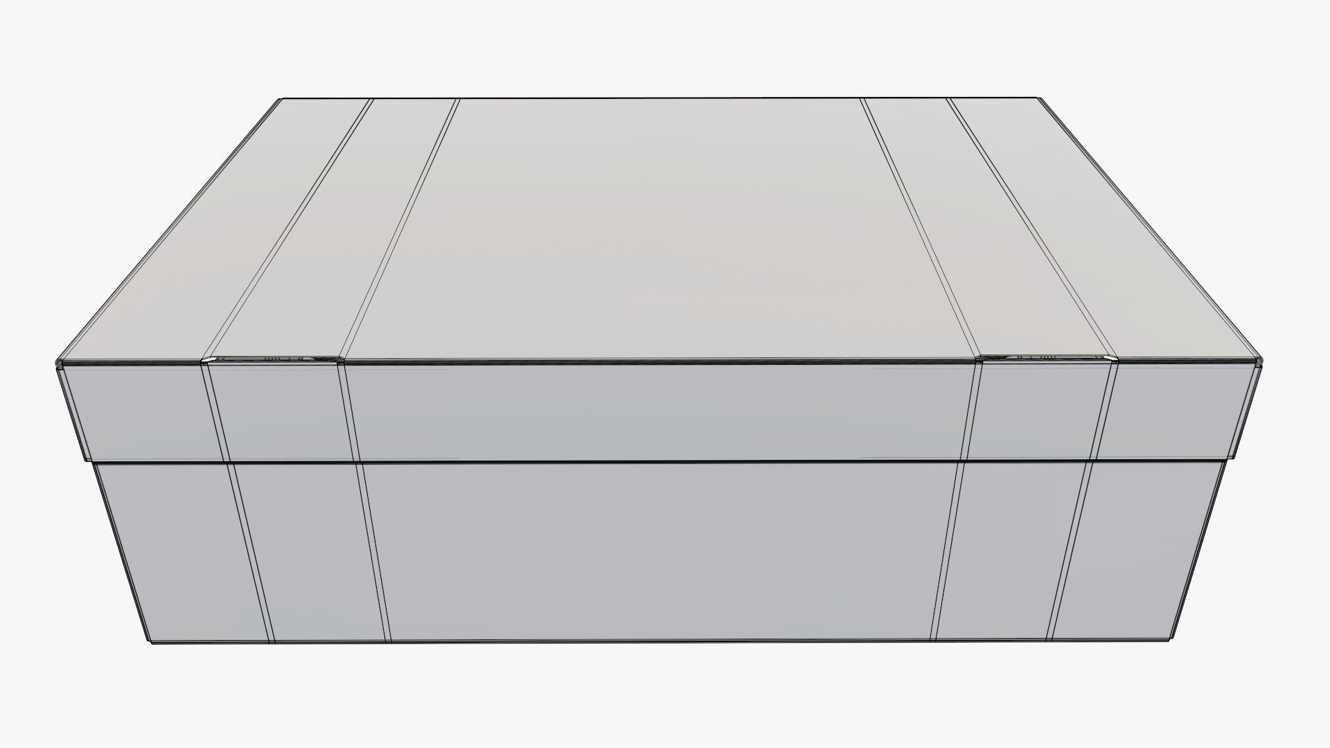 Closed shoes cardboard box  3D model_12