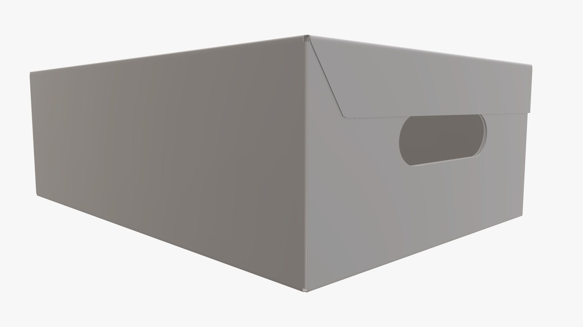 Closed shoes cardboard box  3D model_8