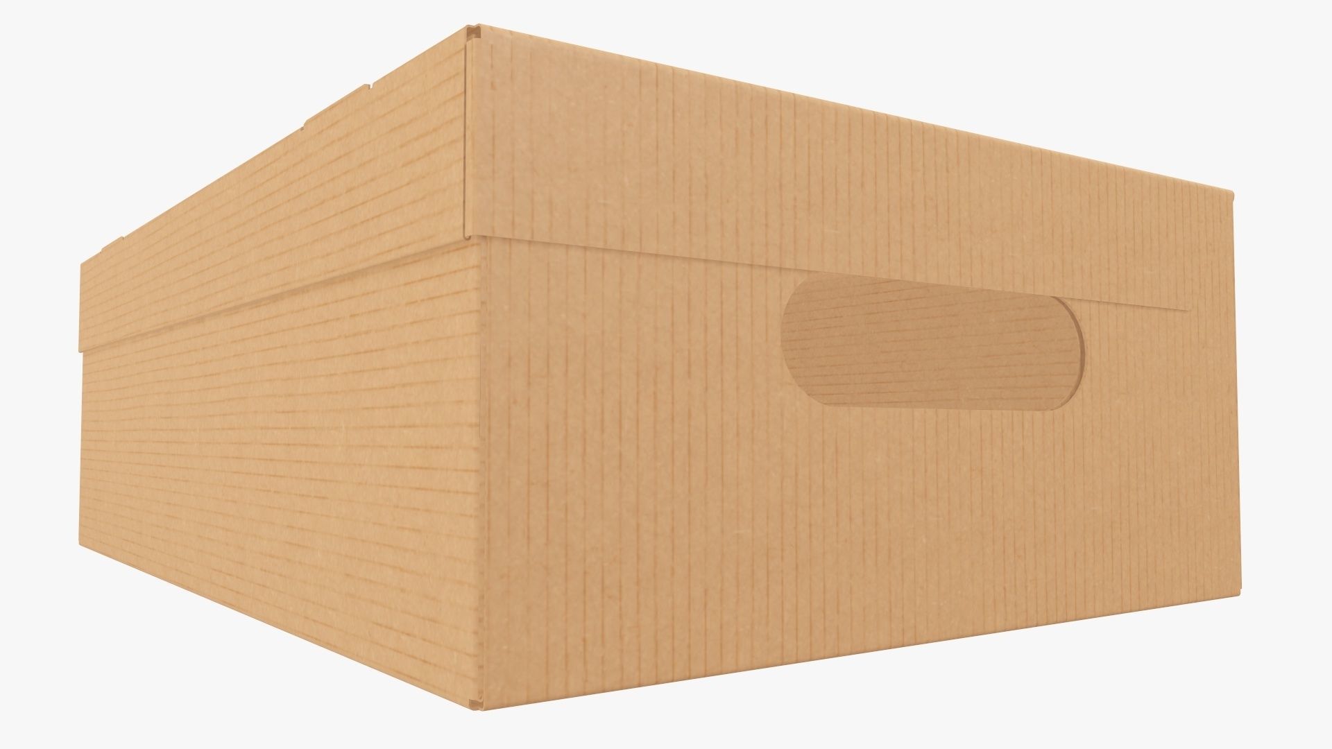 Closed shoes cardboard box  3D model_4