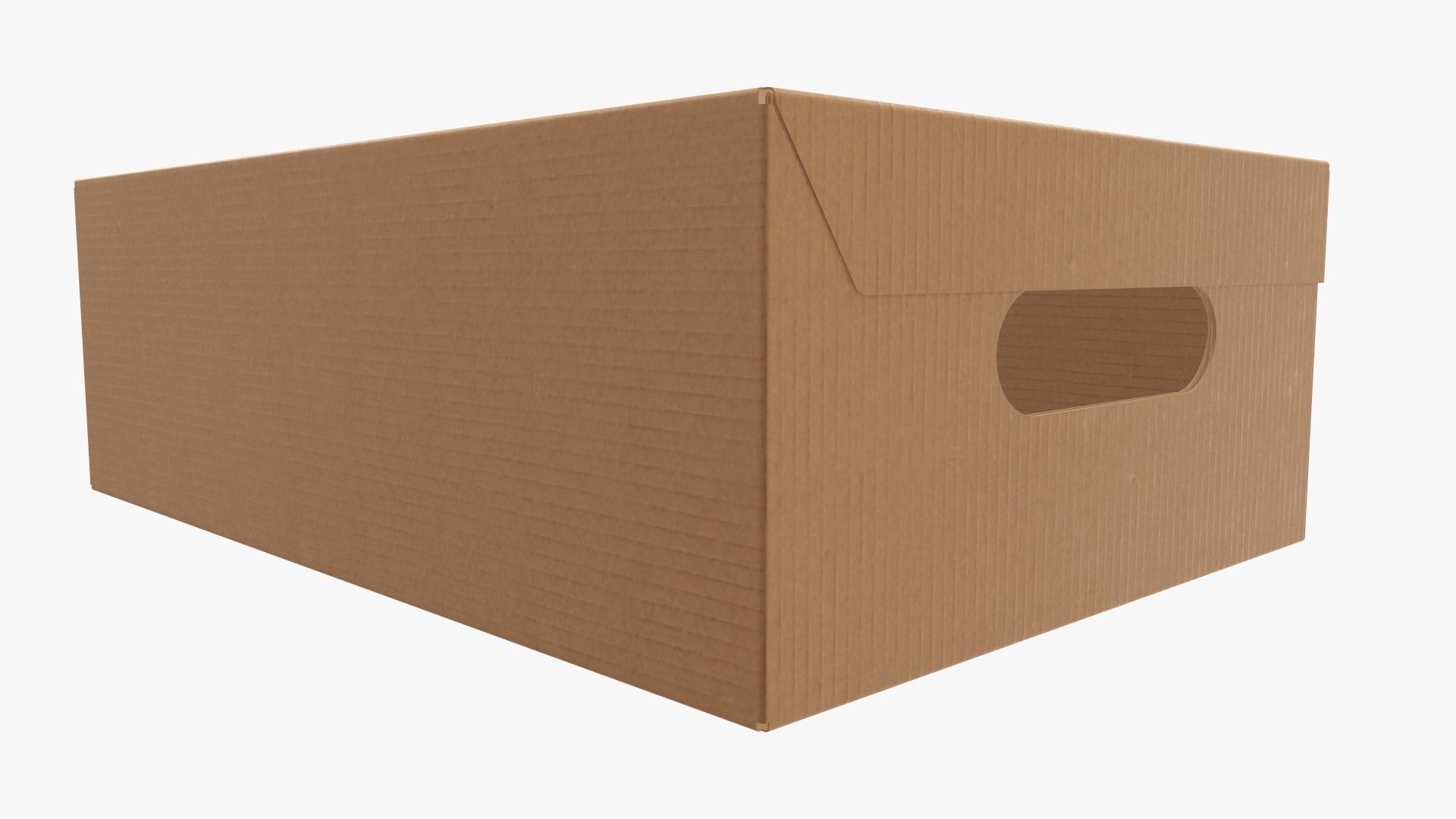 Closed shoes cardboard box  3D model_3
