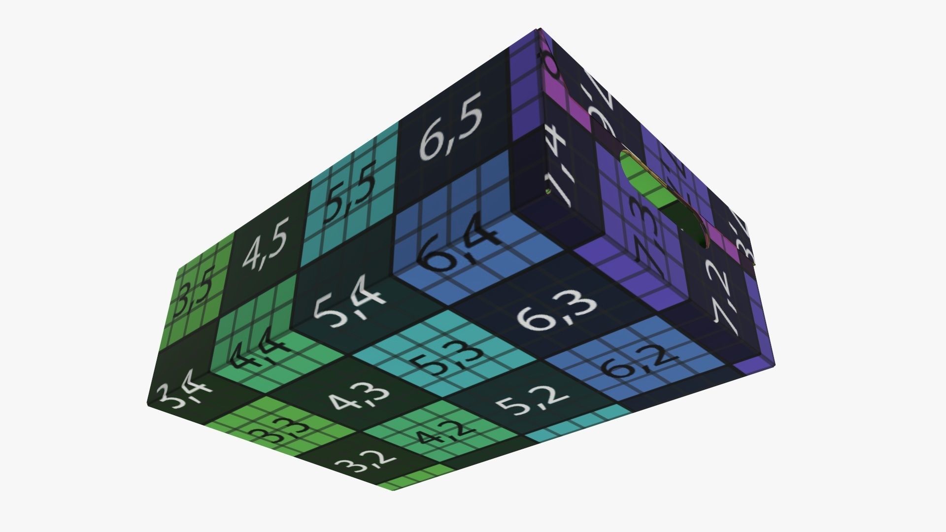 Closed shoes cardboard box  3D model_18