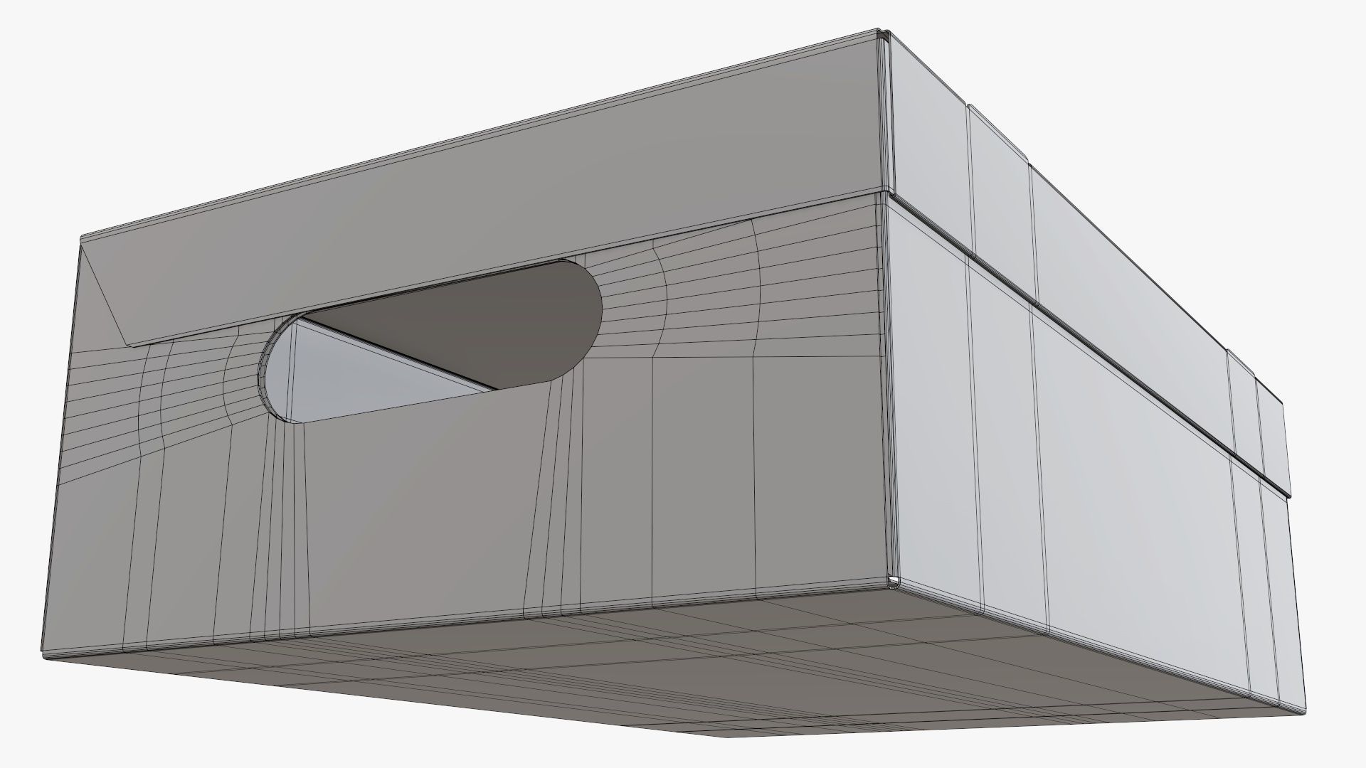 Closed shoes cardboard box  3D model_15