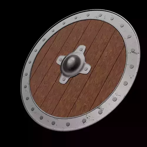 Medieval round shield - procedural materials