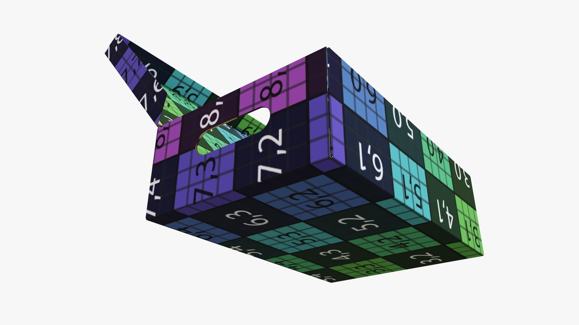 Open shoes cardboard box 3D model_17