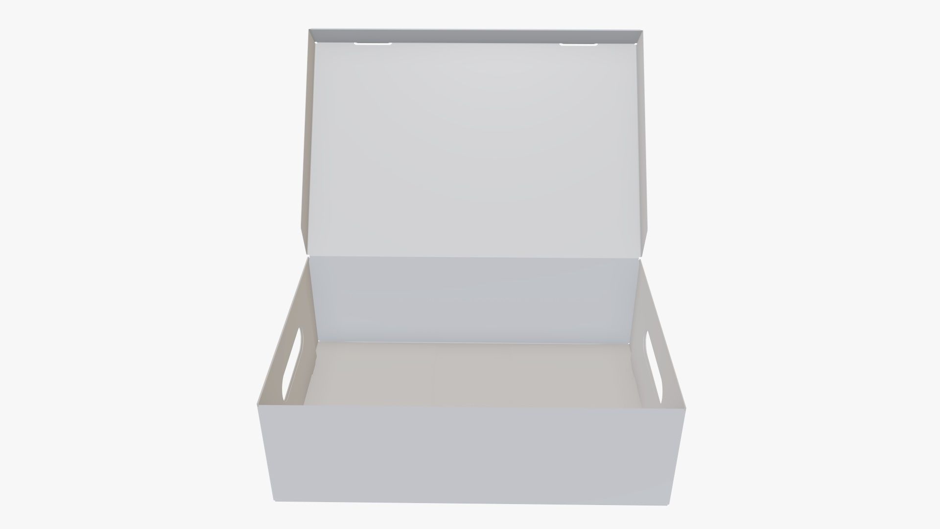 Open shoes cardboard box 3D model_6