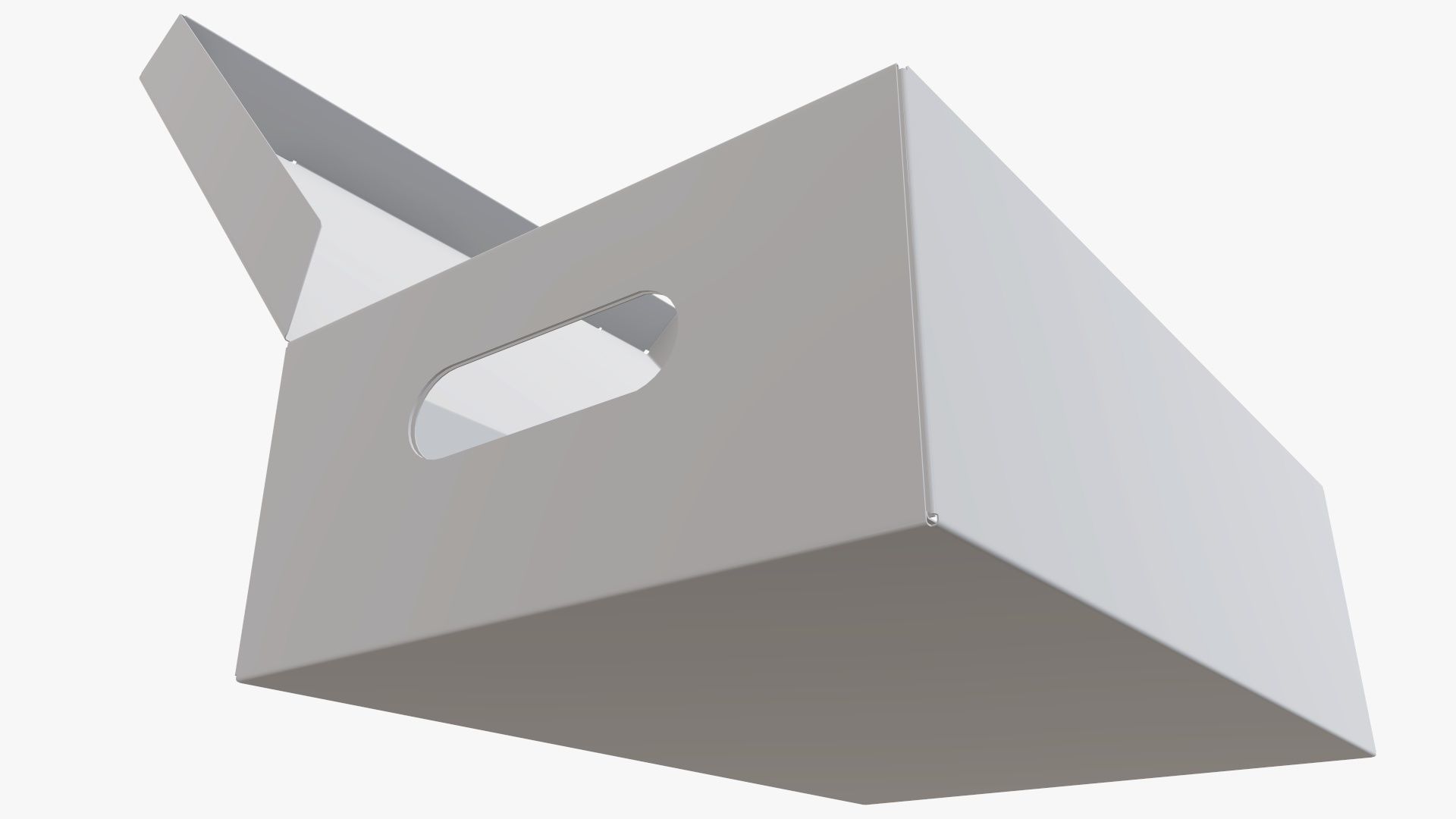 Open shoes cardboard box 3D model_8